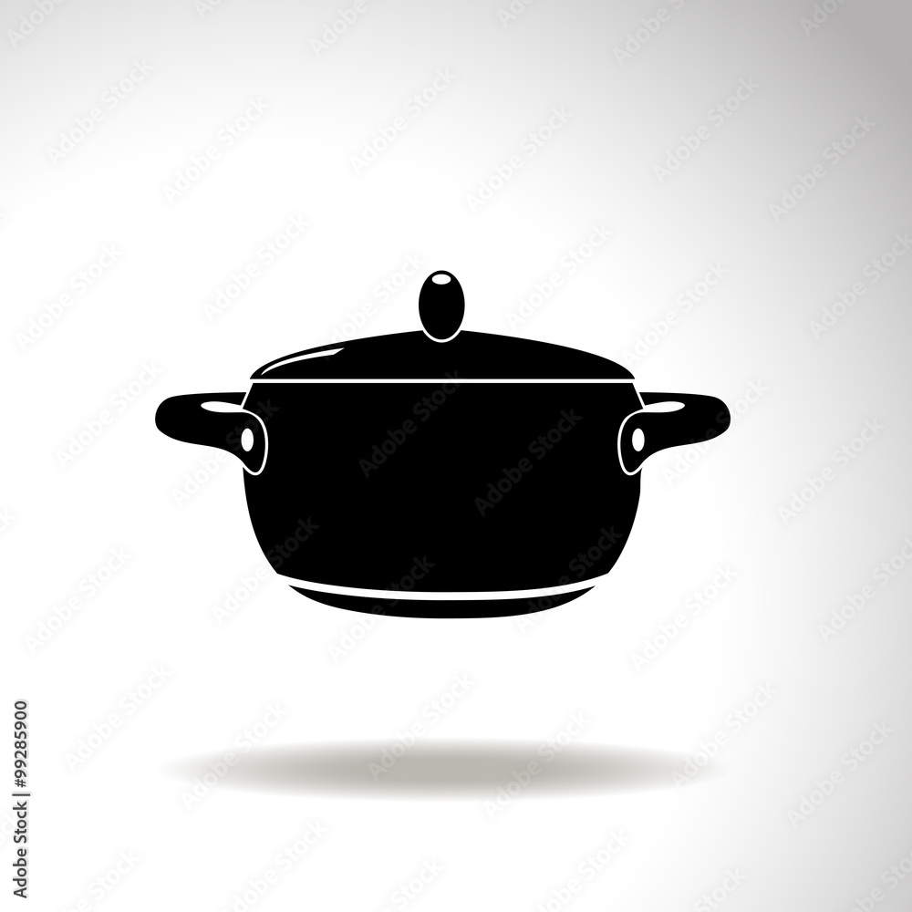 Pot with lid vector illustration Pot with lid vector illustration