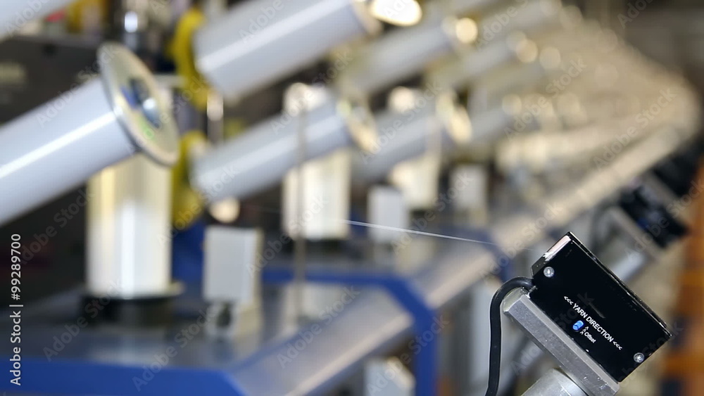 Yarn Thread Running in the Machine Yarn Thread Running in the Machine