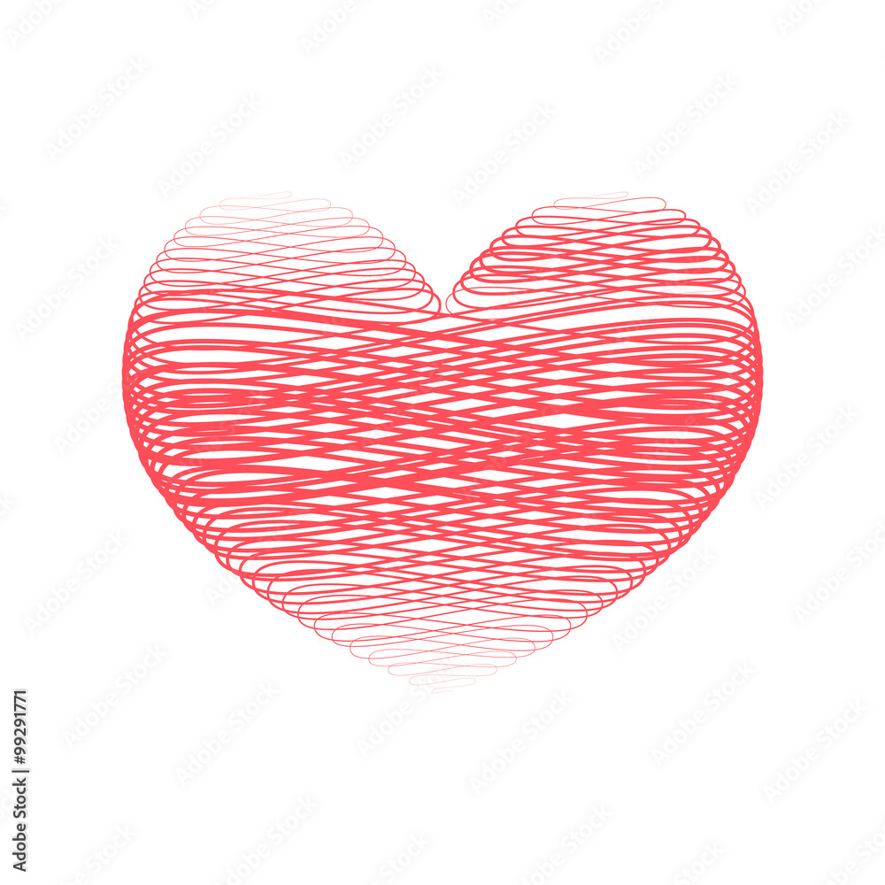 Heart from lines