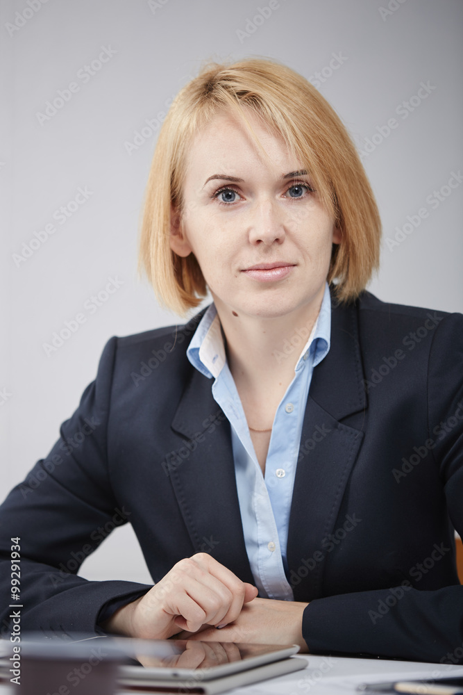 business woman with a tablet in the office