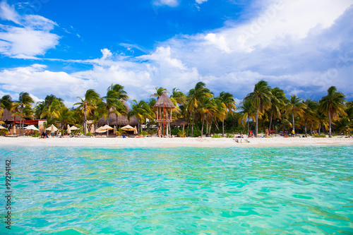 Colorful Isla Mujeres island near Cancun in Mexico photo
