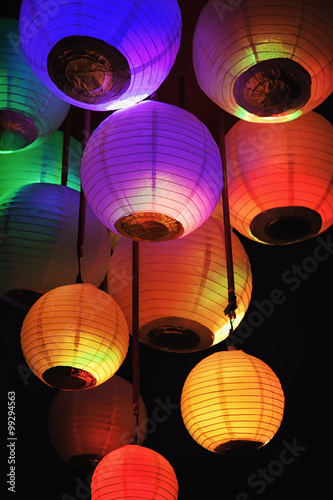 Colored paper lantern