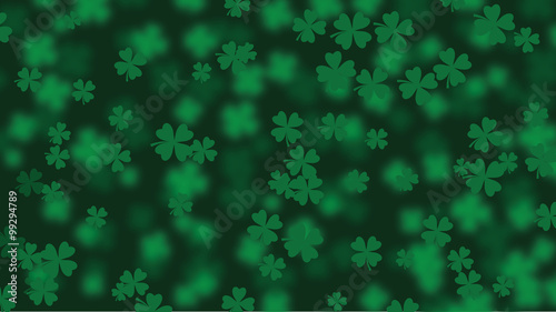 Widescreen clover background. EPS 10 vector illustration.