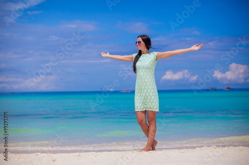 Young woman on beach during her summer vacation