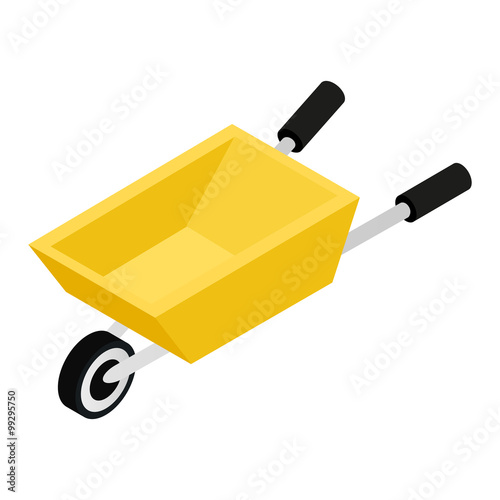 Garden Wagon 3D isometric icon