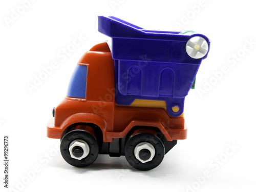 Color truck toy car Isolated on white background © copterandmom