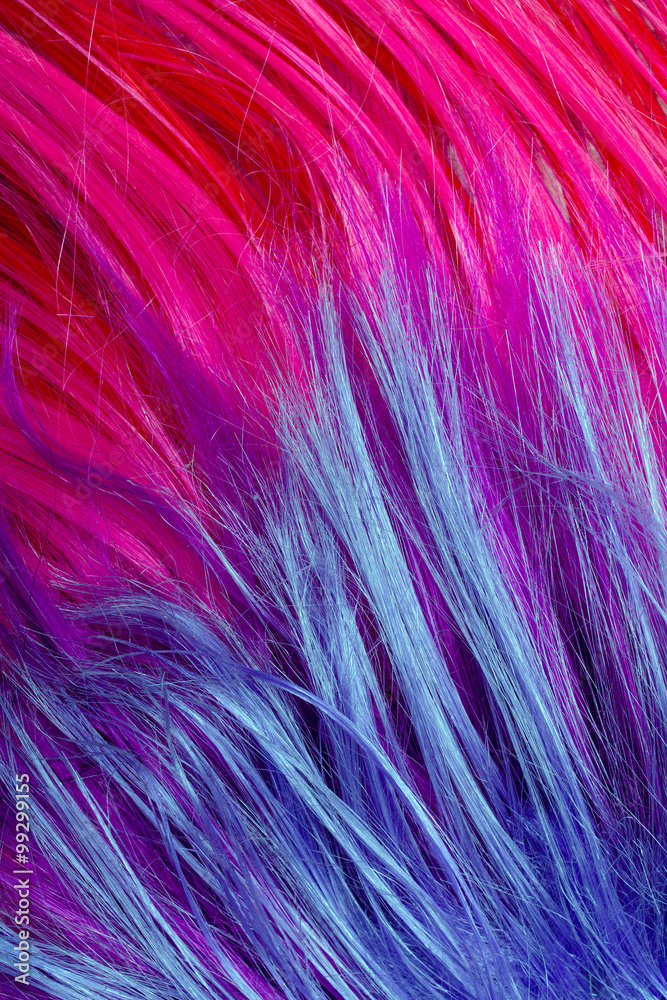 Obraz premium colorful artificial hair texture