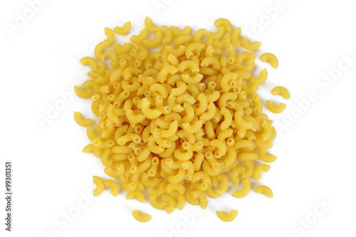 italian pasta macaroni isolated on white background