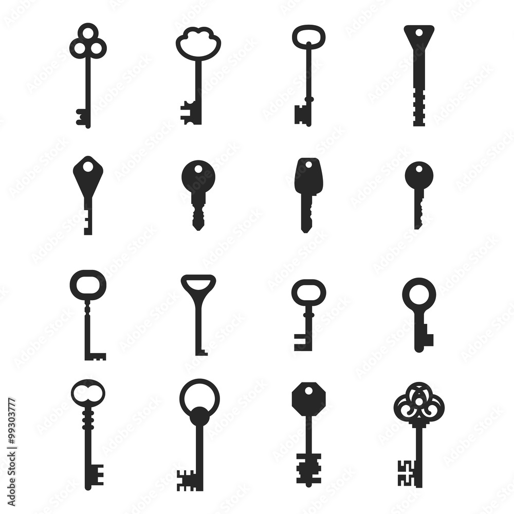 Key vector icons Key vector icons