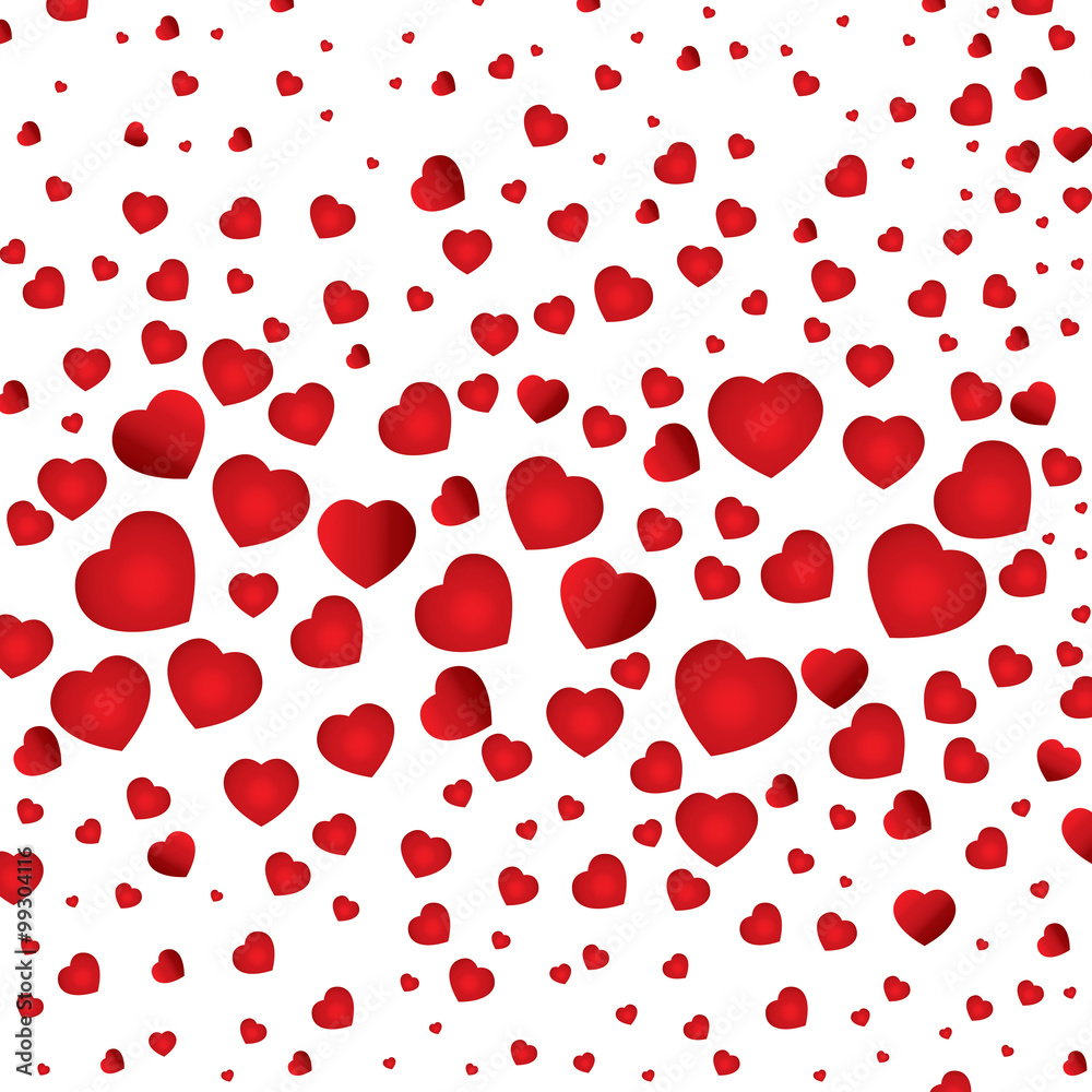 Valentine's Day and full red heart isolated on white background. Happy Valentine's Day and my Heart on white background.