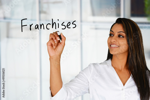 Woman Selling Franchises