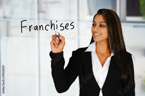 Woman Selling Franchises