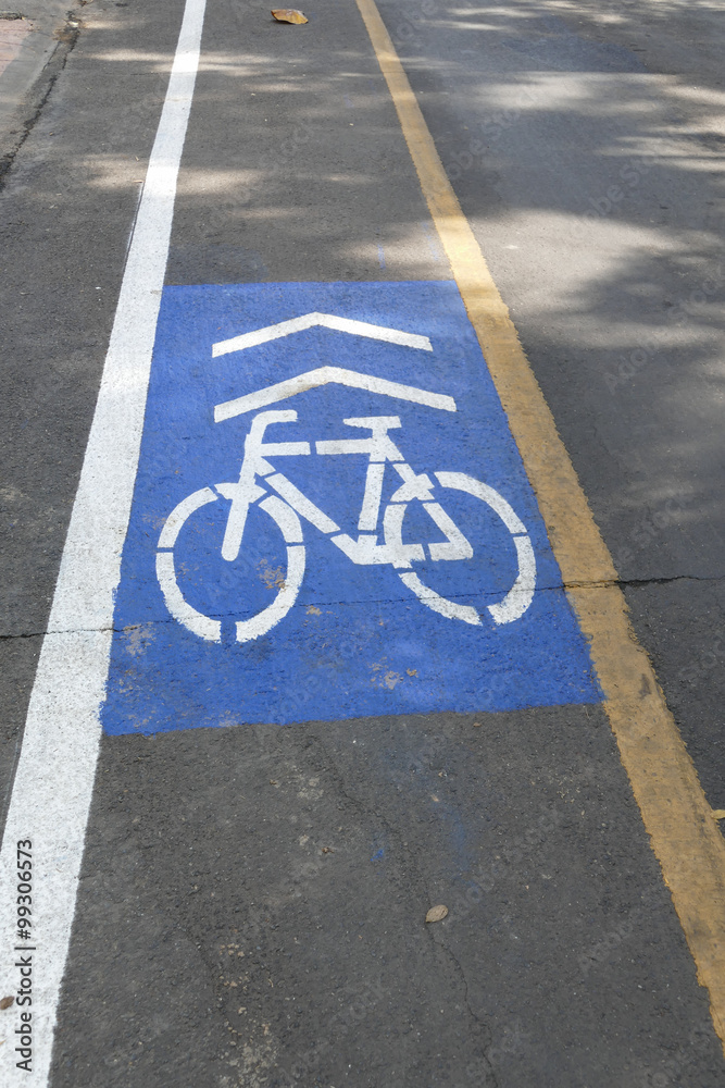 Obraz premium sign of bicycle lane