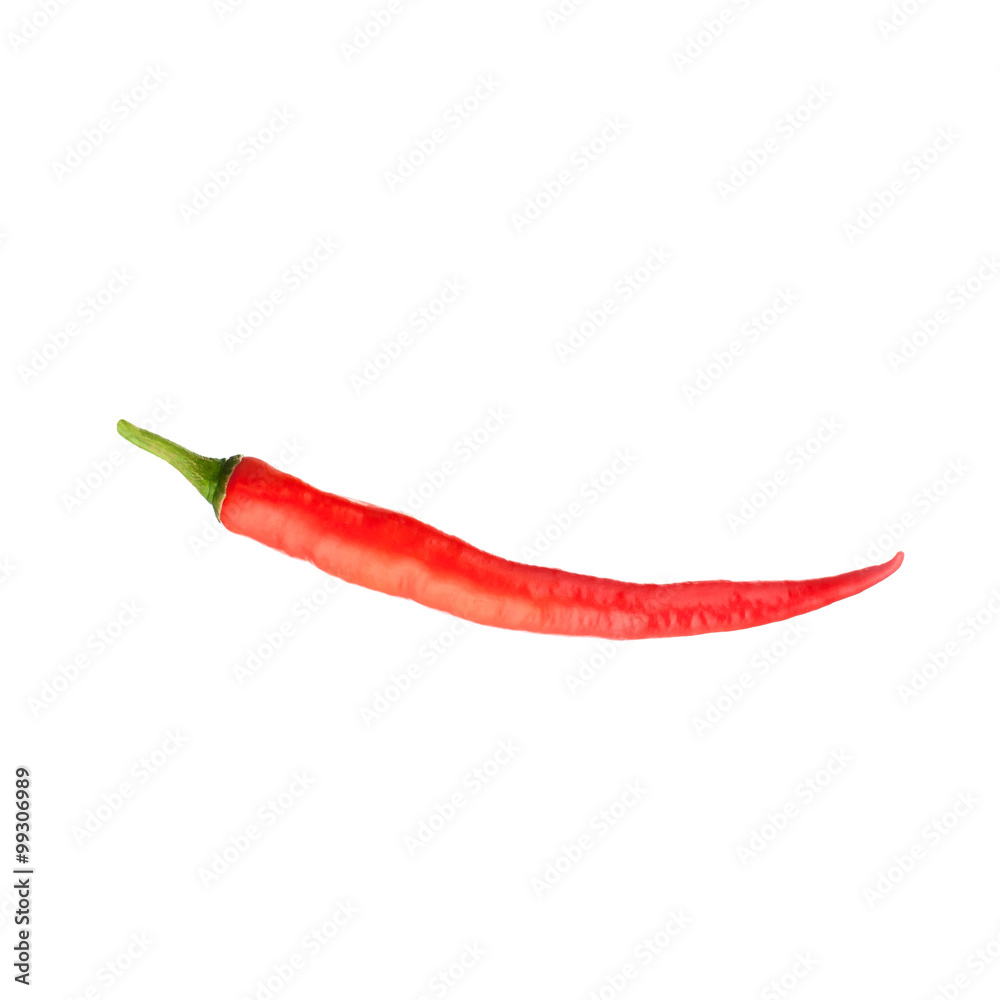 Red hot chili peppers on white background. Red hot chili peppers on white background.