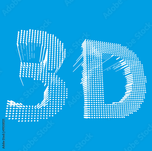 inscription-3D. illustration of 3D word. Vector illustration eps 10.
