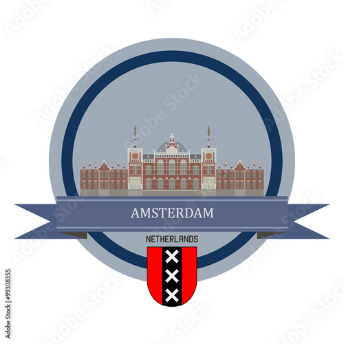 Amsterdam ribbon banner