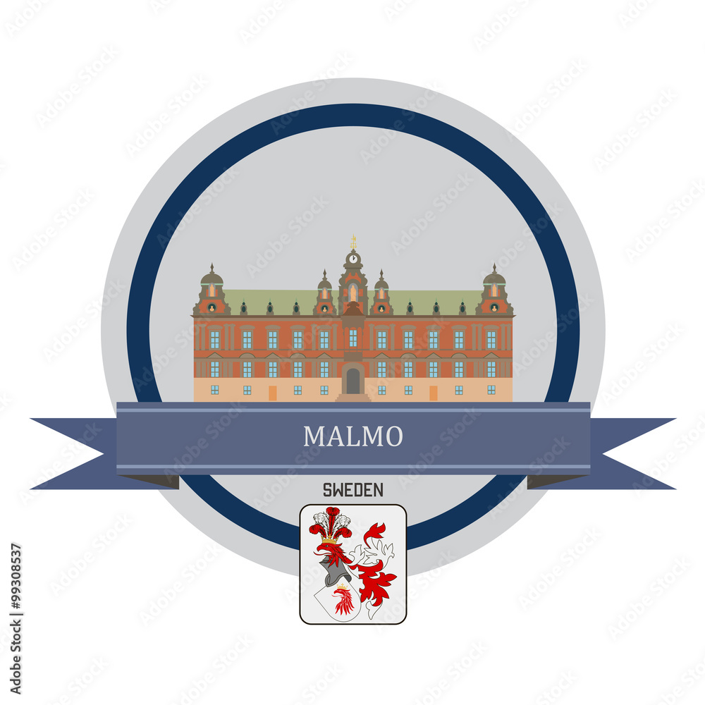 Fototapeta premium Malmo ribbon banner