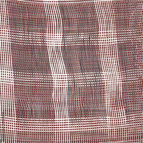 Wallpaper Mural Checkered weave cloth background with grunge black and white str Torontodigital.ca