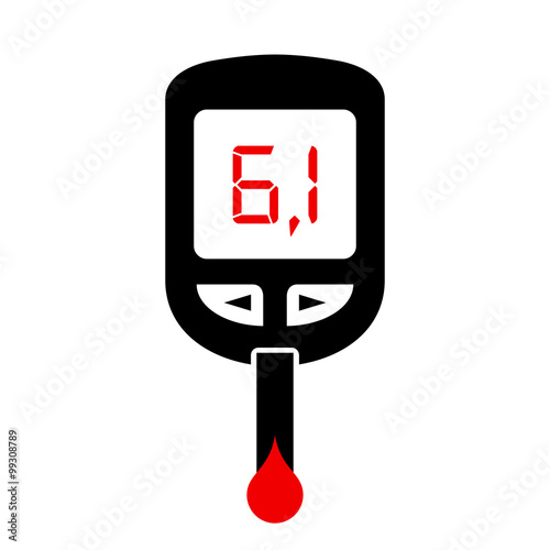 High glucose level, diabetes icon