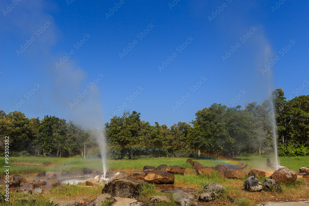 Rainbow at the Geyser, chiang mai Thailand Rainbow at the Geyser, chiang mai Thailand