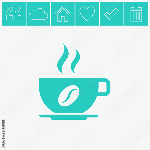 Coffee cup vector icon.