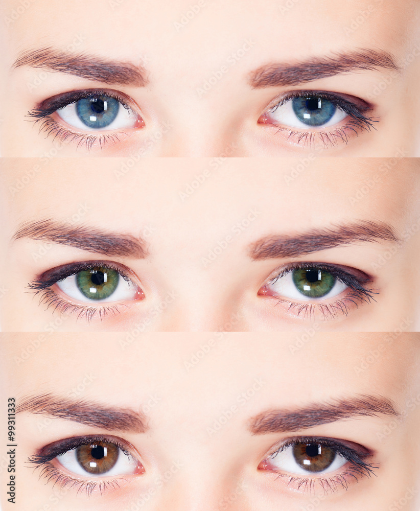 Naklejka premium Woman eyes collage