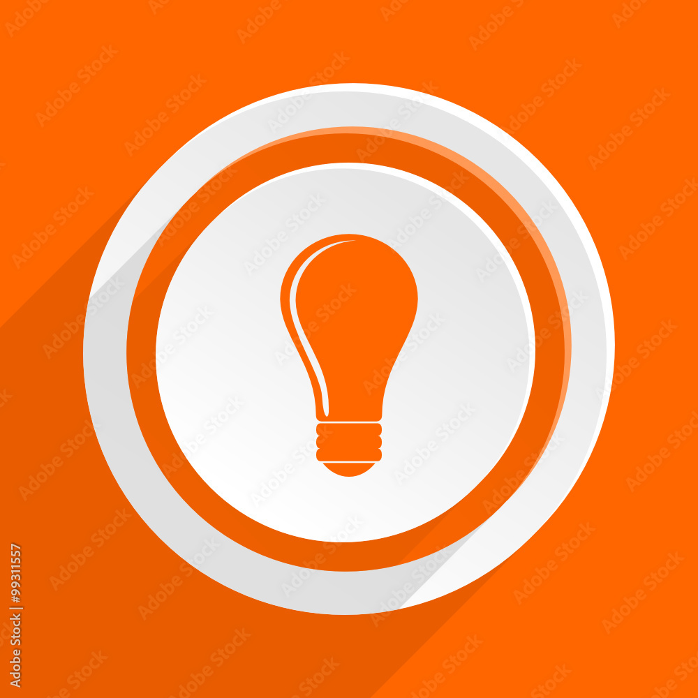 bulb orange vector icon bulb orange vector icon