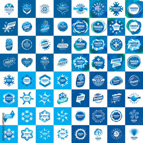 set of abstract vector logos