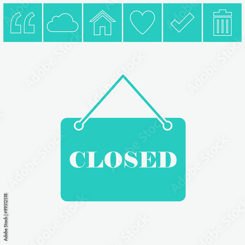 Closed vector icon.