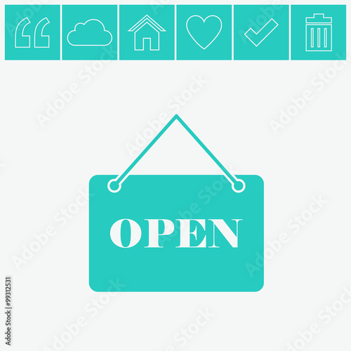 Open vector icon.