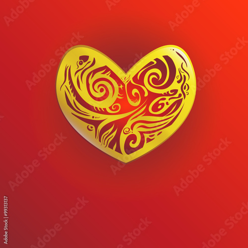 Golden heart loving couples