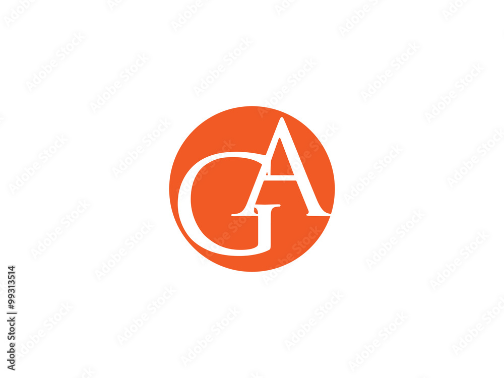 Double GA letter logo Double GA letter logo