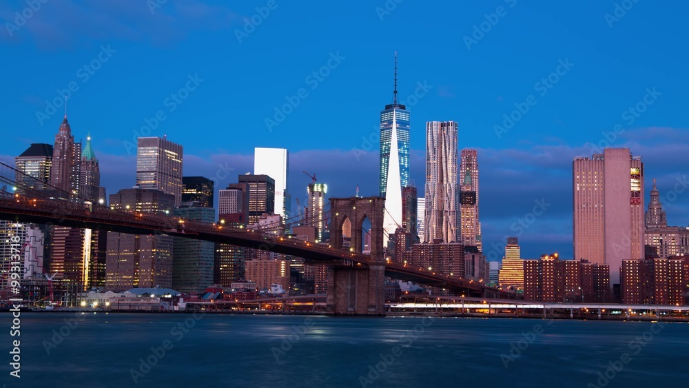 Dawn over Manhattan. Time Lapse 4K Dawn over Manhattan. Time Lapse 4K