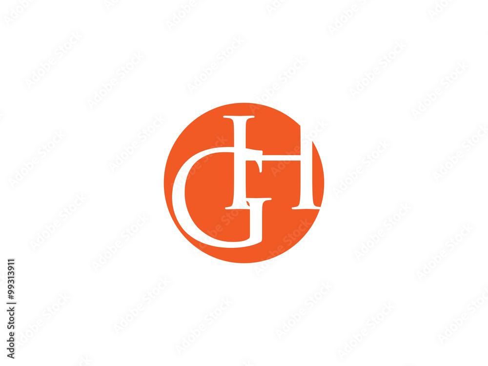 Double GH letter logo Double GH letter logo