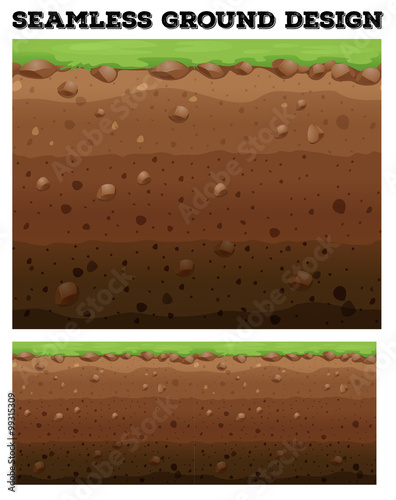 Underground design with lawn on dirt