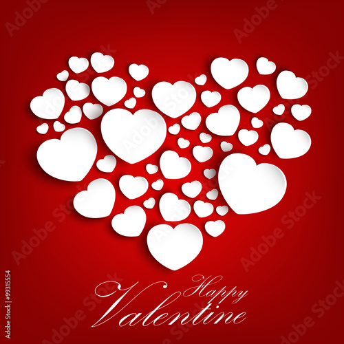 Valentines Day Background with concept a heart