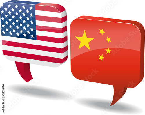 Symbolgrafik Dialog USA China