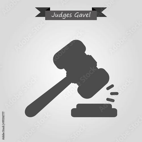 Vector gavel isolated icon
