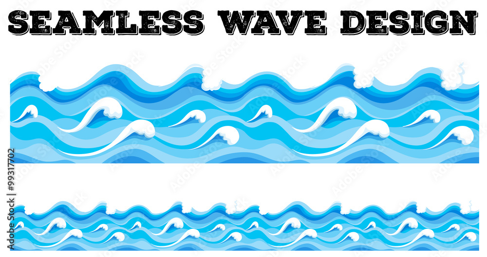 Seamless blue wave design Seamless blue wave design