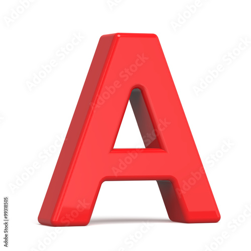 3d plastic red letter A