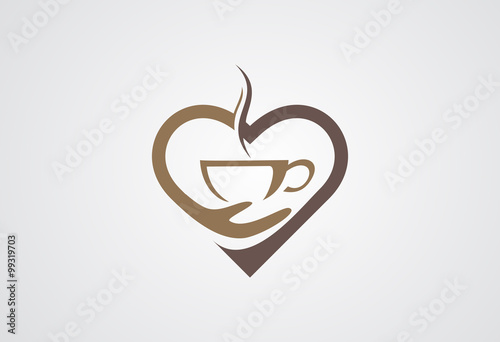 Love Coffee logo vector