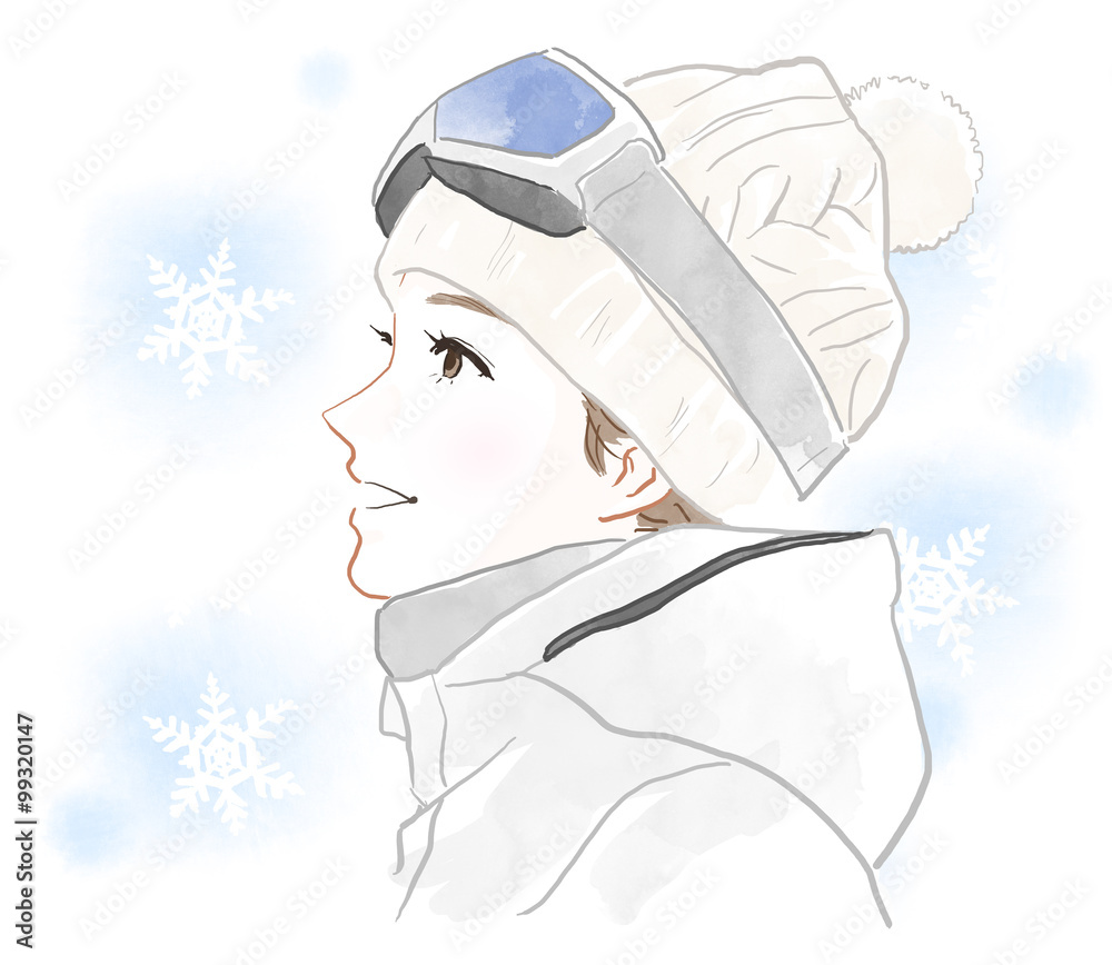 スキーウェアの女性 Stock イラスト Adobe Stock