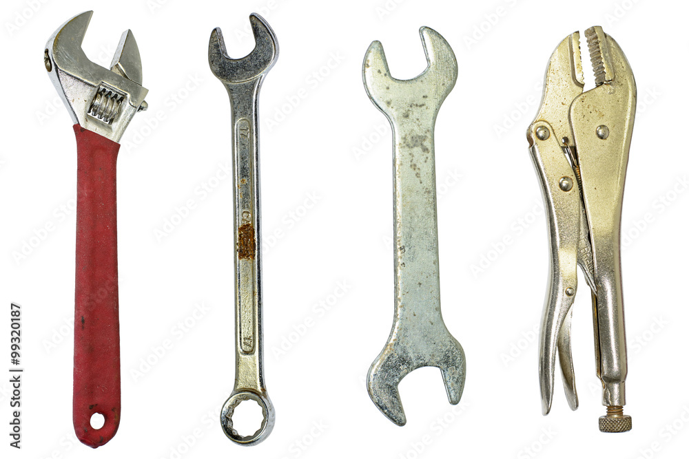 Hand tools isolated on a white background Hand tools isolated on a white background