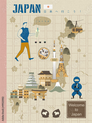 lovely Japan travel poster design