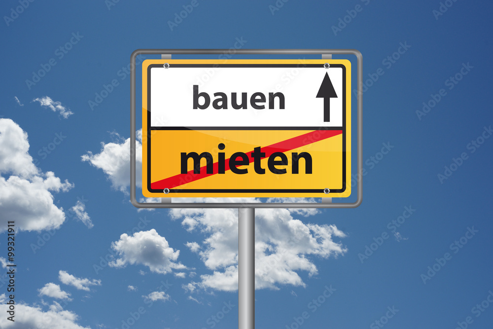 Haus Bauen anstatt Miete zahlen - Ortseingangsschild Haus Bauen anstatt Miete zahlen - Ortseingangsschild