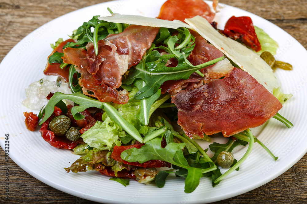 Salad with prosciutto Salad with prosciutto