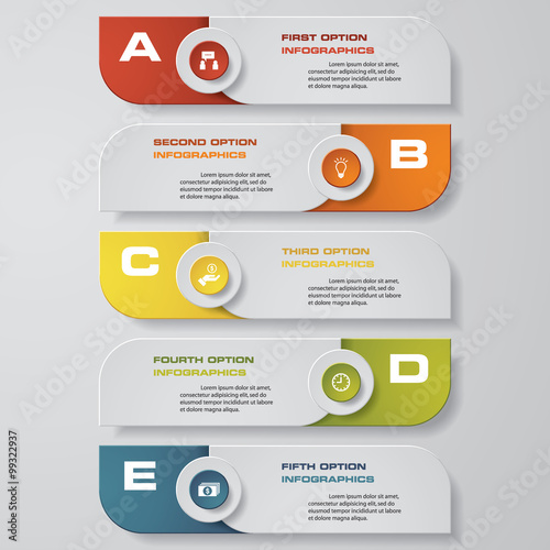 Design clean number banners template/graphic or website layout. Vector.