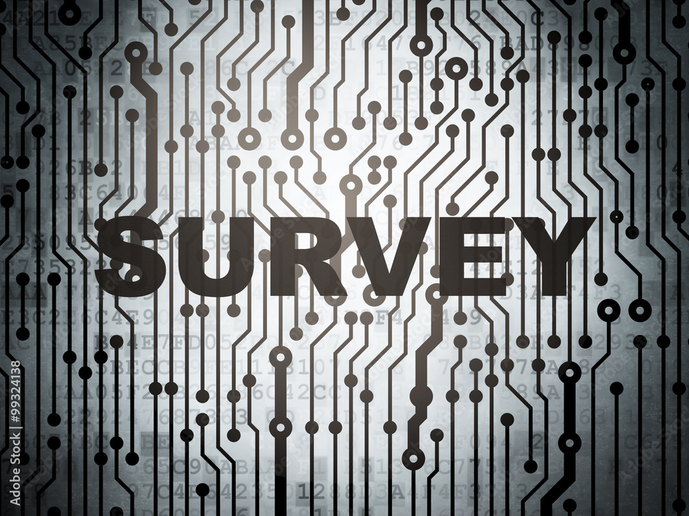 Science concept: circuit board with Survey Science concept: circuit board with Survey