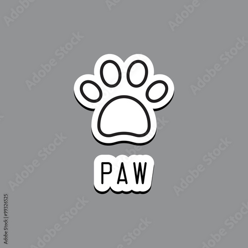 Paw Print. Vector illustration