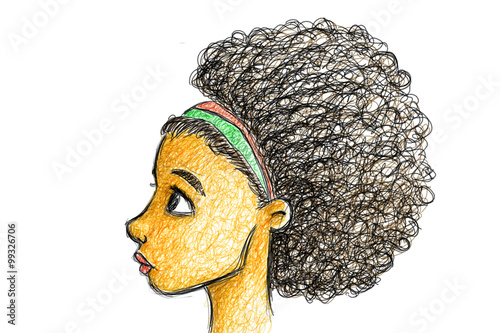 Menina afro photo